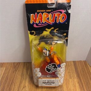 New 2002 Nine Tailed Fox Attack Naruto Uzumaki Action Figure Shonen Jump Mattel.